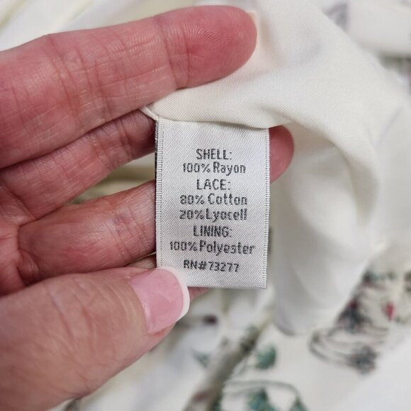 Disney x Lauren Conrad Alice in Wonderland Midi Dress Floral Sleeveless Medium - Picture 11 of 14